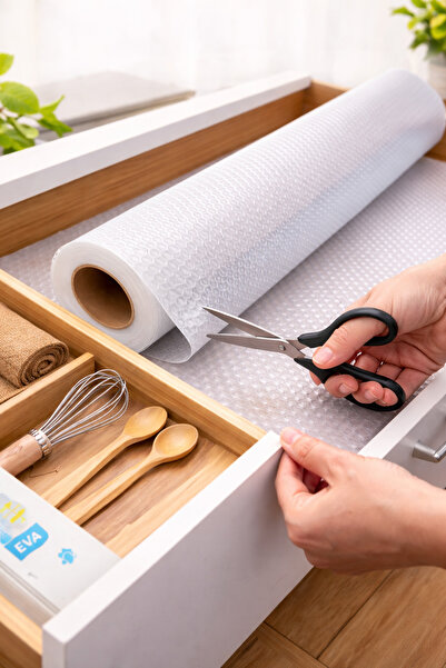 DDHOME Αντιολισθητικό διαφανές κάλυμμα ντουλάπας και συρταριού 45 εκ. x 10 μέ...