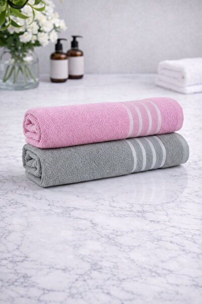 Binna Soft Luxfeel Cotton 2 Pieces 70 X 140 cm Colorful Bath Towels