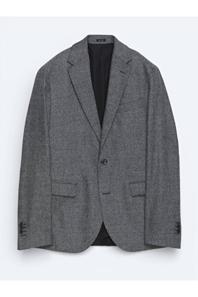 Kip Colorful Micro Modern Fit Wool Blend Jacket