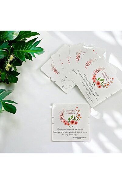 LİVZA BİJUTERİ Marteniçka Bileklik Kartı 50 Adet Şans Bilekliği Kartı Hoş Gel...