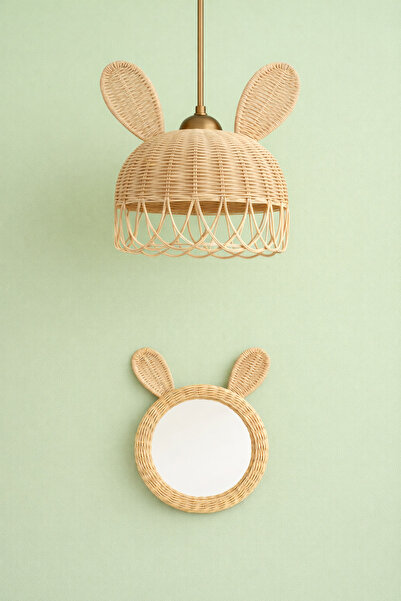 DEKORATTAN tavşan kulaklı avize ve ayna seti