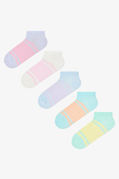 Penti 5 Pairs of Cotton Colored Bootie Socks