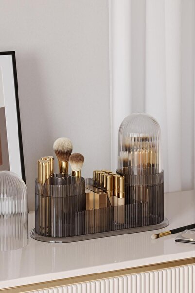 Pufwin Home Sofia İki Kapaklı Makyaj Organizeri Şeffaf Kapaklı Çok Bölmeli Fı...