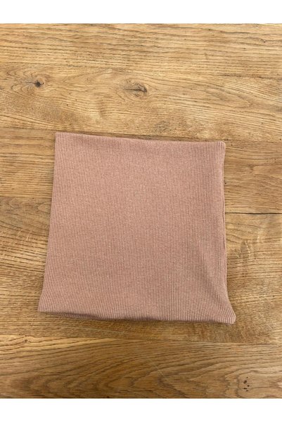 Dükkan Artı Cotton Ribana Neck Collar Milky Brown