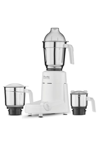 Preethi Popular MG 142 Mixer Grinder 750-Watt (White), 3 Jars with 2yr Guaran...