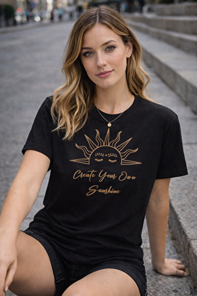 herkesemoda Creați-vă imprimarea detaliată basic tricou