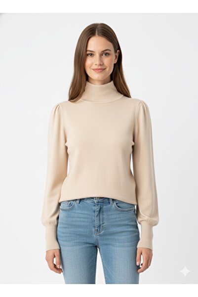 ModaPlaza Women's Half Fisherman Knitwear Sweater 5688