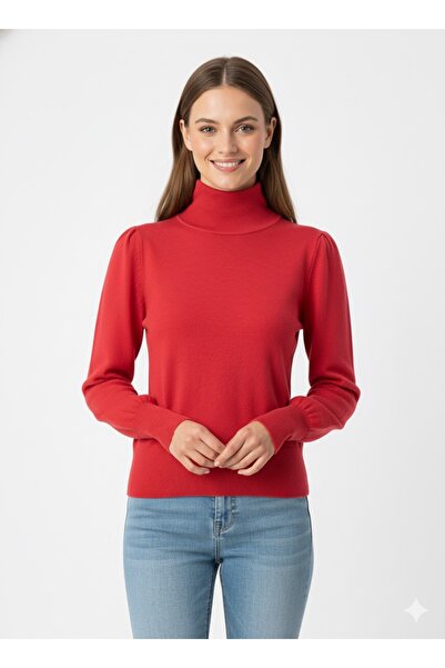 ModaPlaza Women's Half Fisherman Knitwear Sweater 5688