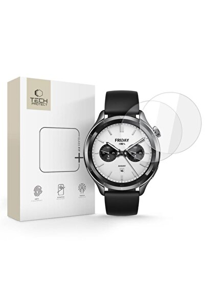 Tech-Protect Glass Fit+ Screen Protector for Xiaomi Watch S4 - Clear, 2 Pack