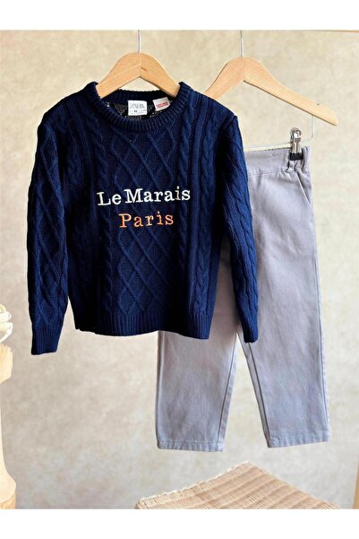 SONGÜLBERİK Boy's Knitwear Sweater Trousers Set
