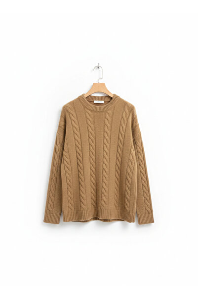 Sempre Crew Neck Hair Knit Sweater - Oversized Soft Textured