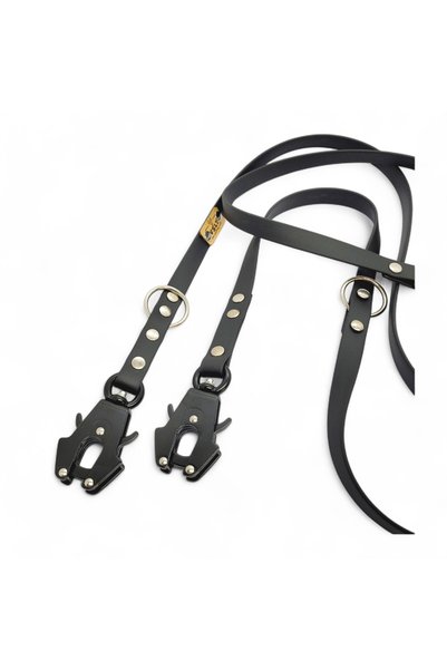 VSLT HANDMADE Handmade-Dual Carabiner, Biothane Dog Leash.Waterproof Dog Leash.Until 35 Kg.
