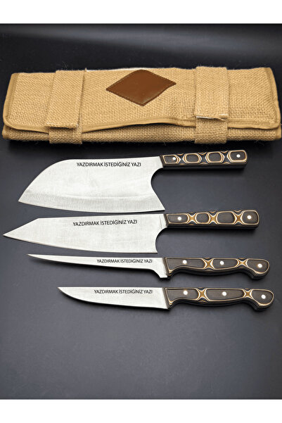 HAMLE OUTDOOR ÇANTALI 4'LÜ ŞEF SETİ MUTFAK KİTCHEN ET MEYVE SEBZE WERZALİT