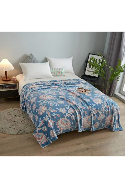FIONNA.RO Cocolino Blanket Medium Thickness 200x230cm - Blue Floral Dream