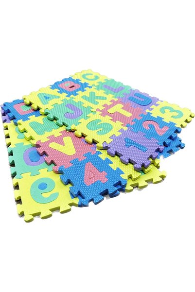 Generic 36 PCs Foam Puzzle Mats Alphanumeric (ABC, 123) Toys For Baby Toddler under age 3