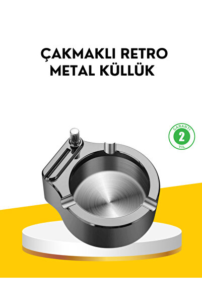 Epilons Kli Ashtray Stainless Metal Round Design