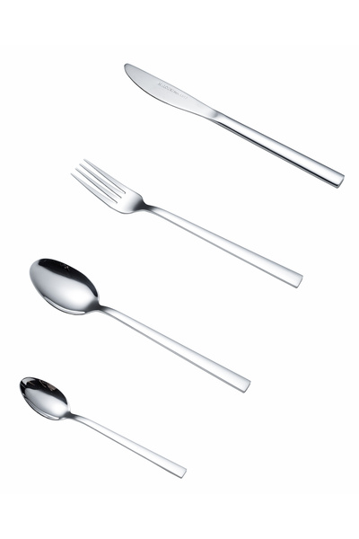 Malooki Modern Cutlery Set 24 Pieces for 6 people, Premium Stainless Steel - ...
