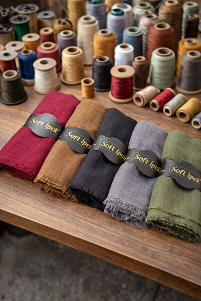 SOFT İPEK 5 Lİ FLAMLI PAMUK ŞAL