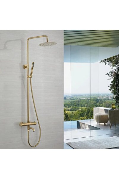 OEM CleanJet Thermostatic Shower Column, 3 Functions, Brushed Gold