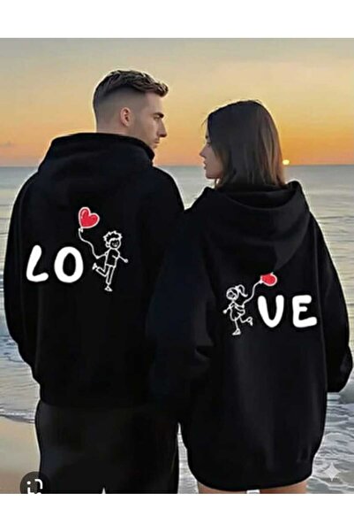 Framgan Combinație de cuplu LOVE imprimată LOVE din 2 piese pentru femei/bărbați