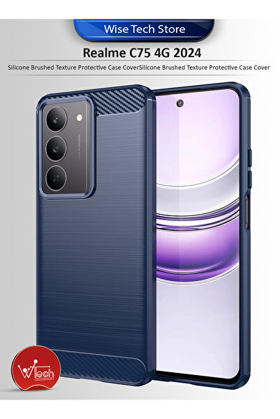 Wtech Realme C75 4G 2024 Silicone Brushed Texture Protective Case Cover