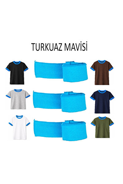 U5 FASHION Yaka Ribanası Triko Dokuma Tişört İçin Yaka Kol Manşeti En 65 Cm B...