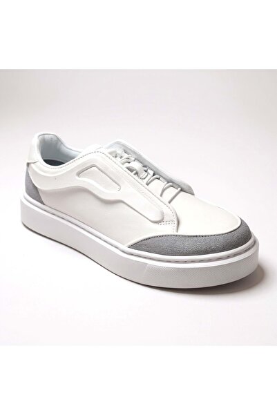 LUCIANO BELLINI Men's Leather Casual Shoes L4238 - White - 42