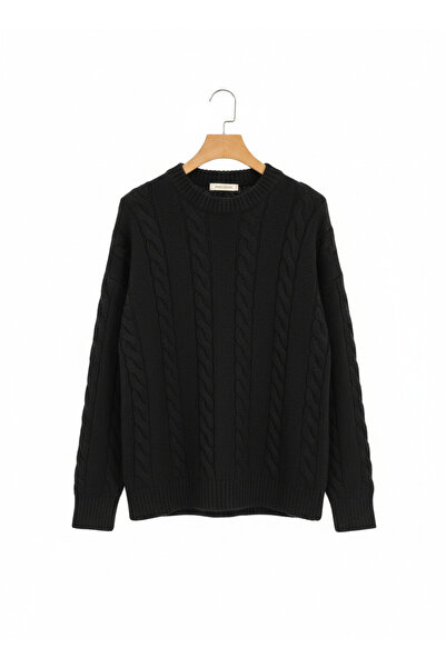 Sempre Crew Neck Hair Knit Sweater - Oversized Soft Textured