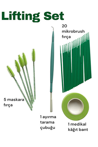MEDIBA LİFTİNG SET AYIRMA ÇUBUĞU +MEDİKAL BANT+MASKARA FIRCA+MIKROBRUSH SET