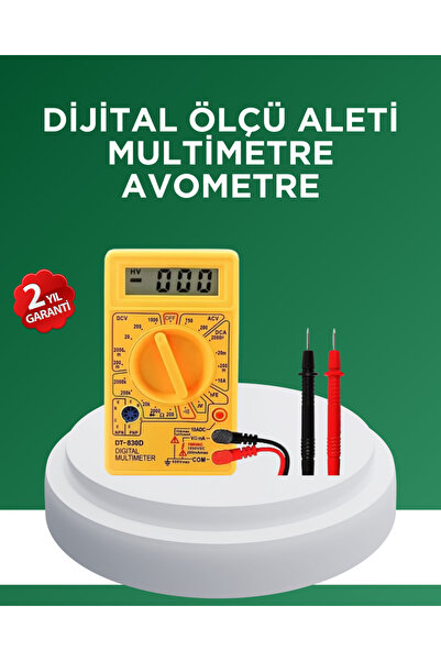 Dijital Multimetre Ölçü Aleti AC DC Ölçüm ve LCD Ekranlı NemereTechno