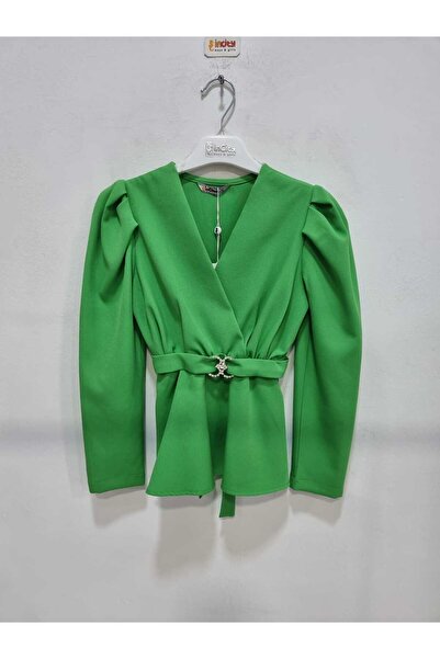 incity Girl's Stylish Blouse with Wrap Collar and Belt - New Season