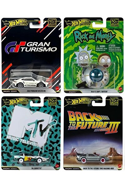 HOT WHEELS Premium Pop Culture 4’lü Set – Gran Turismo, Rick and Morty, MTV, ...