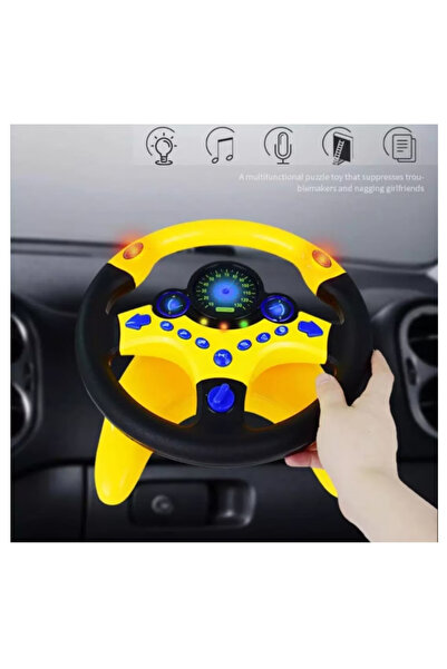 trendyhome Interactive Toy, Toy Steering Wheel with Stand and Suction Cups, S...