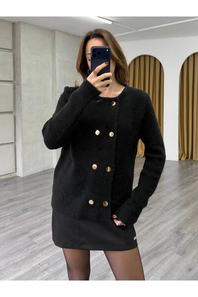 Coral Çift Sıra Düğmeli Hırka 75311 Siyah