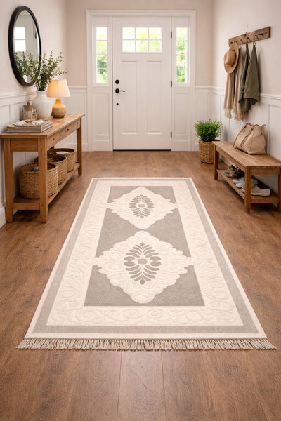 OEMN Rustic Cotton Rug, size 80x200 cm, beige color, BB300