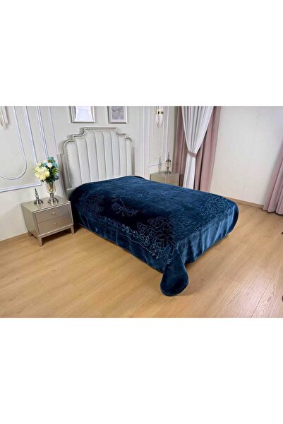 NAJMA A super soft, plain embossed winter blanket for two people, providing w...
