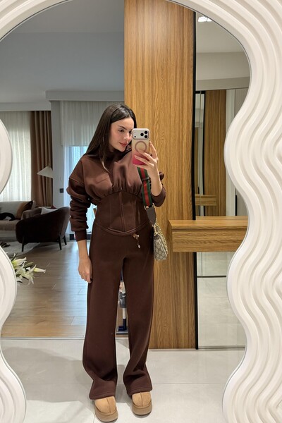 Tulipabutik Set sportiv cu detalii tip corset