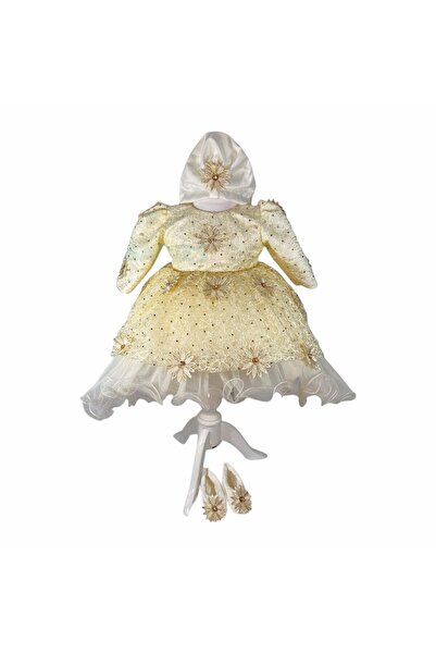 trendyhome Dress with train for baby girl baptism