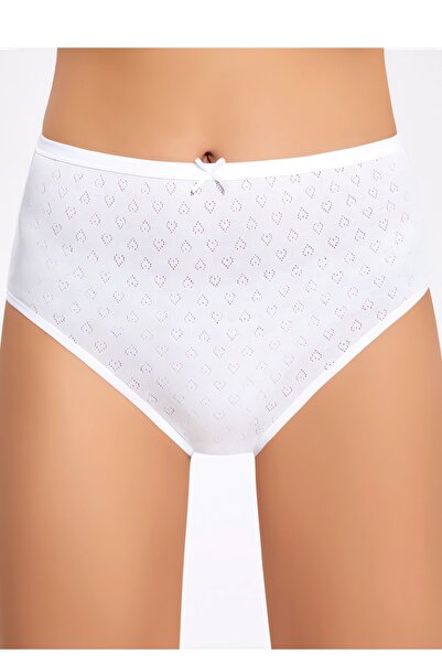 İlke عبوة من 12 قطعة، سراويل داخلية نسائية باتو، مقاس كبير، بنقشة قلب، 100% ق...