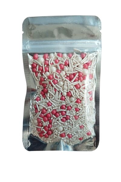 şekers hayatınıza renk katan tatlar Kırmızı Kristal Dekotatif Pasta Süsü 40gr