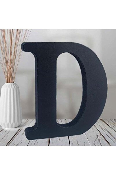 Mirfa شرائح حروف خشبية مزخرفة قائمة بذاتها - أسود - 6 بوصات (قطر)