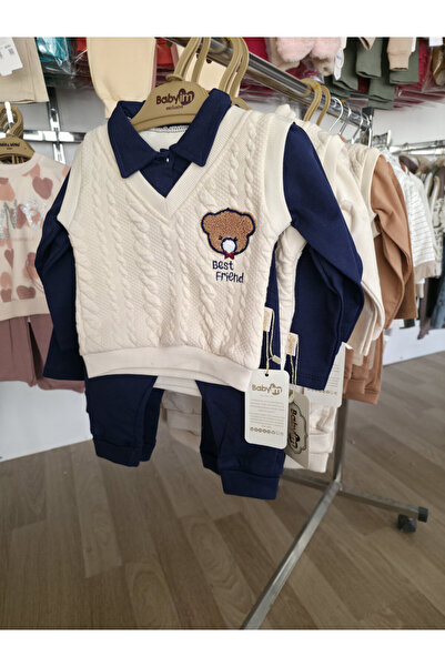 Babyim طقم فيست طقم أطفال مكون من قطعتين، مصنوع من القطن بنسبة 100%، مريح للا...