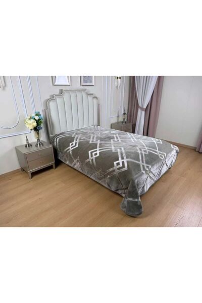 NAJMA A super soft, plain embossed winter blanket for two people, providing w...