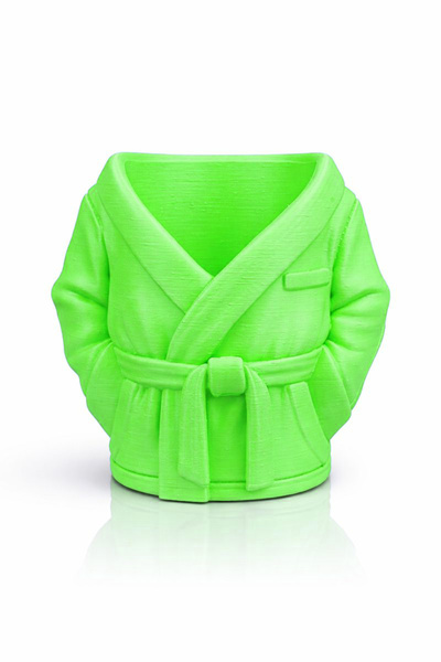 Otscraft Studio Green Tabletop Pen Holder with Mini Bathrobe Design