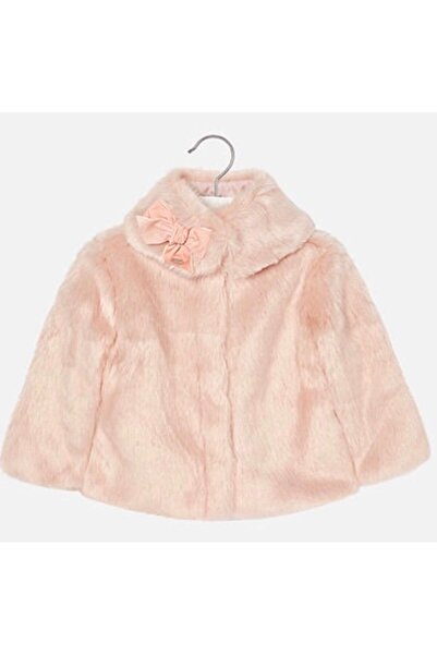 MAYORAL Kız Çocuk Pembe Renkli Suni Kürk Kaban