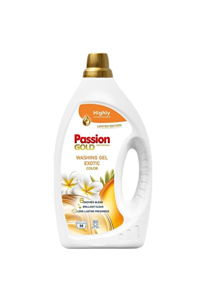 Passion Gold Professional Color Exotic Washing Gel for Colored Fabrics, 88 Wa...