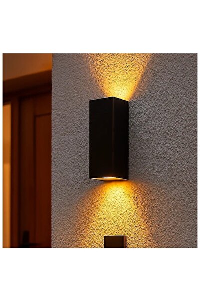 Hummer Double wall light, black color, GU10 bulb type.