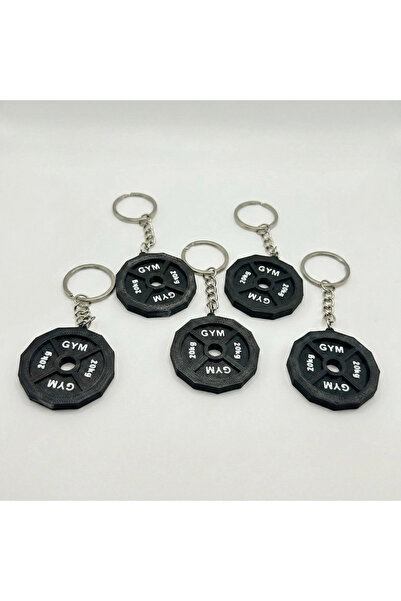 Atatuğ Hediyelik Gym Fitness Themed 3D Printed Keychain with 20kg Weight Plat...