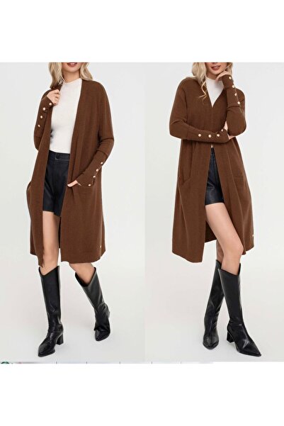 OEM Long Knitted Cardigan for Women with Pockets