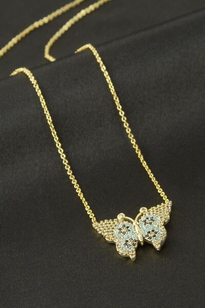 nolva قلادة على شكل فراشة من حجر الزركون